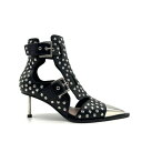 Alexander McQueen ALT_[ }bNC[ P[W X^bY q[ ubN Cage Studded Heels Black