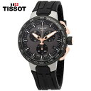 TISSOT ティソ T レース クロノグラフ ブラック ダイヤル メンズ 腕時計 T-Race Chronograph Black Dial Men 039 s Watch