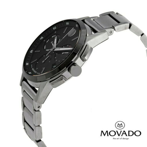 MOVADO モバード ミュージアム スポーツ クロノグラフ クォーツジ ブラック ダイヤル メンズ 腕時計 Museum Sport Chronograph Quartz Black Dial Men's Watch