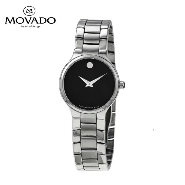 MOVADO モバード セリオ ブラック ダイヤル ステンレス ス チール レディース 腕時計 Serio Black Dial Stainless Steel Ladies Watch