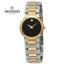 MOVADO o[h e ubN_C c[g[ fB[XEHb`Temo Black Dial Two-tone Ladies Watch