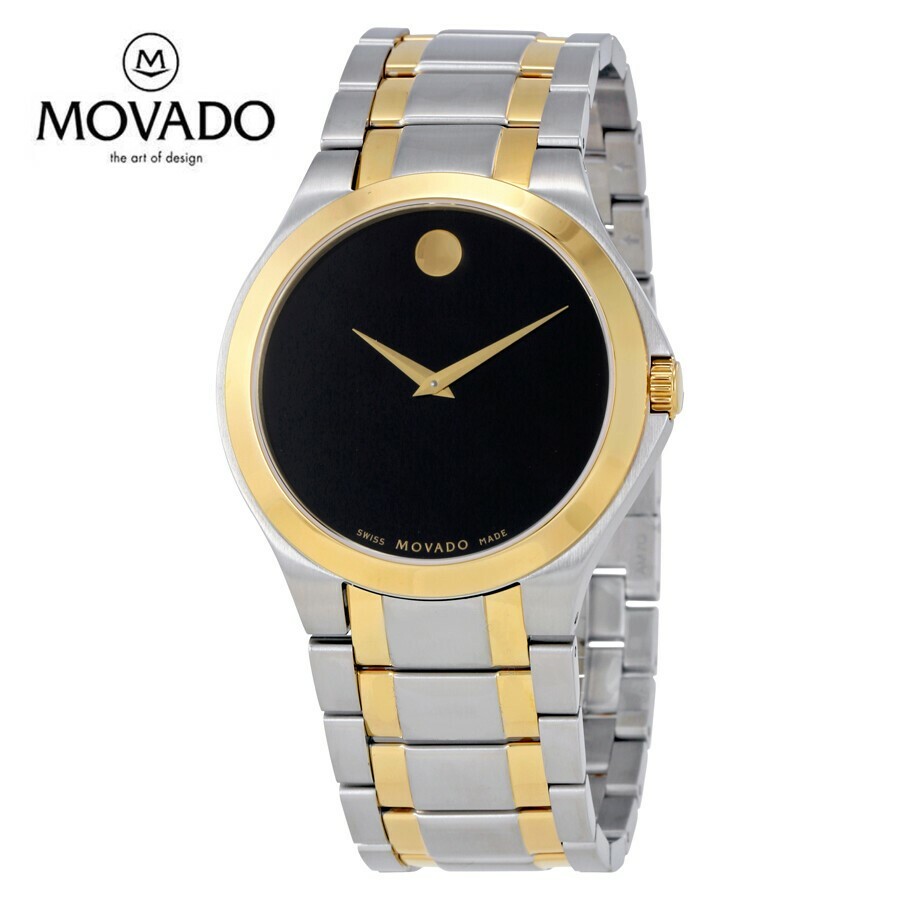 MOVADO モバード コレクション ブラックダイヤル ツートーン メンズウォッチCollection Black Dial Two-tone Men's Watch