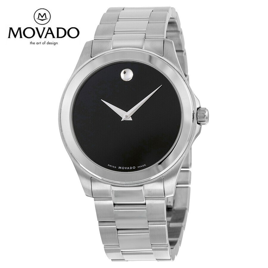 MOVADO モバード ジュニアスポーツ ブラックダイヤルステンレススチールメンズウォッチJunior Sport Black Dial Stainless Steel Men's Watch