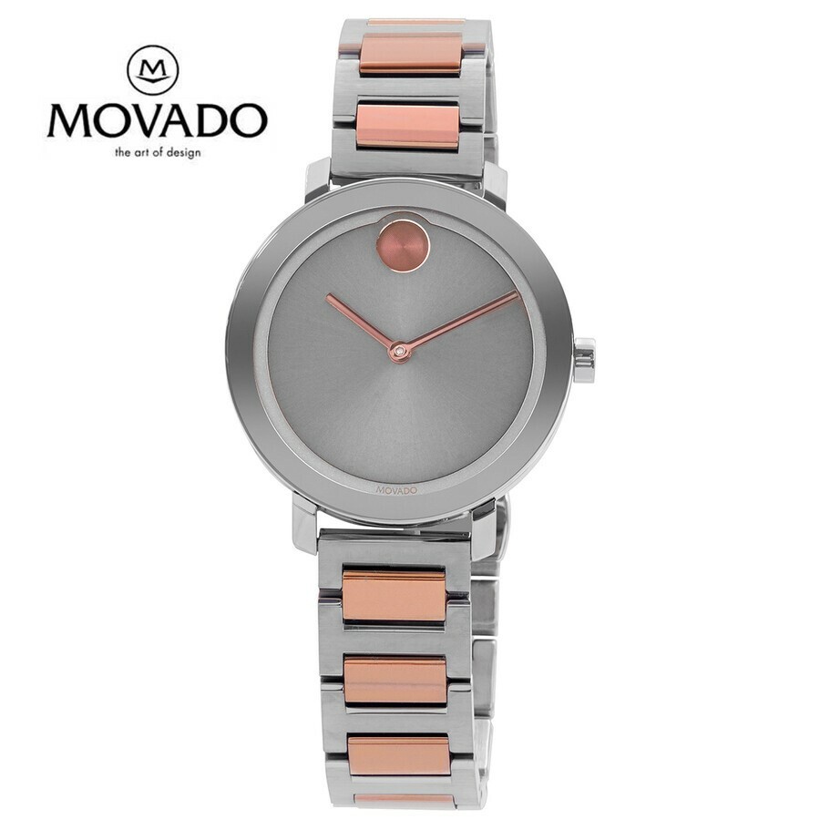 MOVADO o[h {[h G{[V NH[c O[_C fB[XEHb`Bold Evolution Quartz Grey Dial Ladies Watch