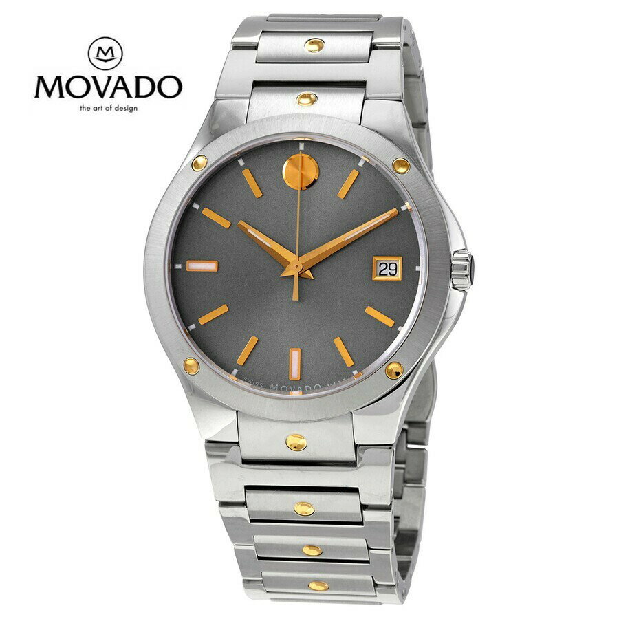 MOVADO モバード クオーツ グレーサンレイダイヤル メンズウォッチQuartz Grey Sunray Dial Men's Watch