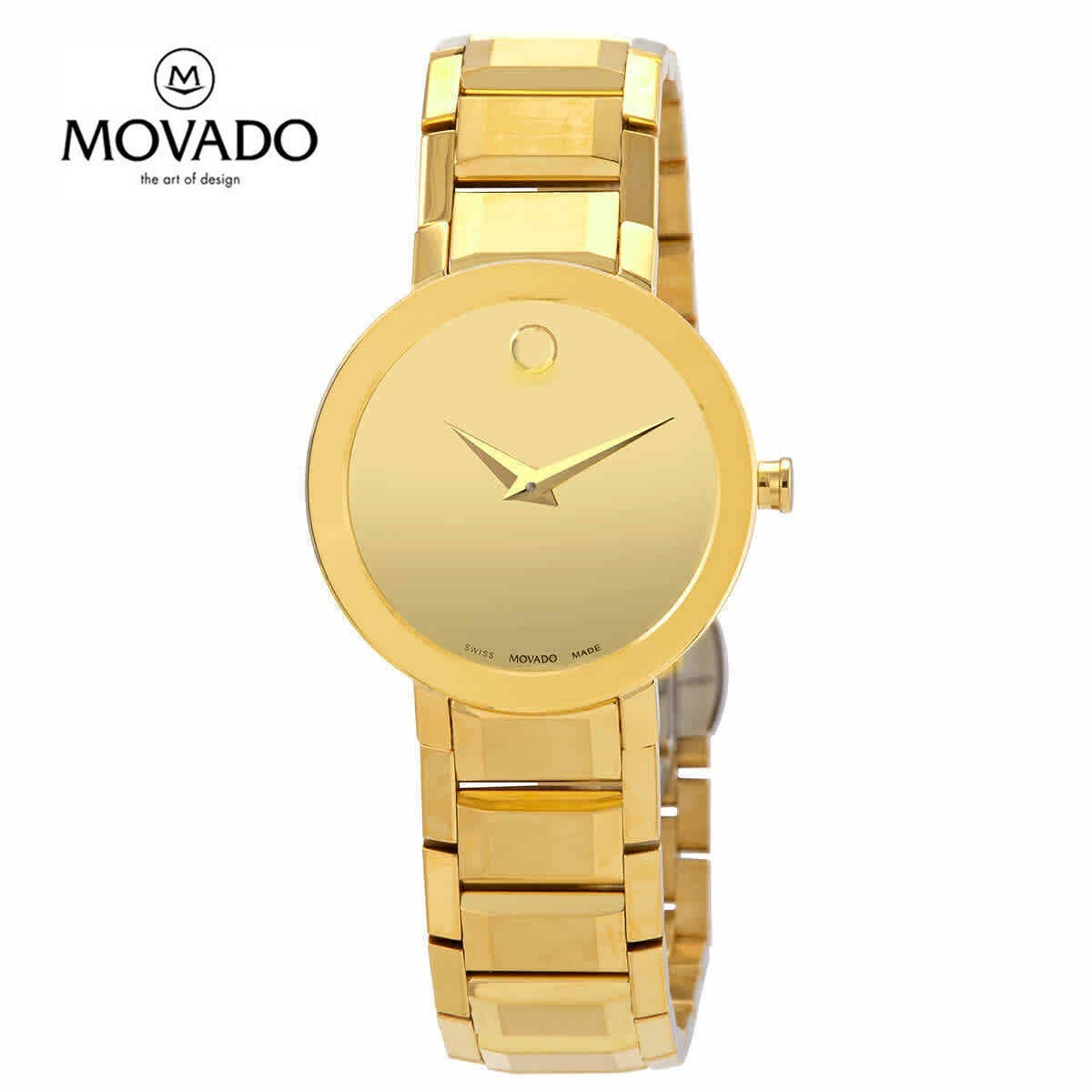 MOVADO o[h Tt@CANH[c CG[~[_C fB[XEHb`Sapphire Quartz Yellow Mirror Dial Ladies Watch