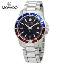 MOVADO モバード シリーズ800 クォーツ ブラックダイヤル ペプシベゼル メンズウォッチSeries 800 Quartz Black Dial Pepsi Bezel Men s Watch