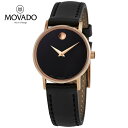 MOVADO モバード クラシック ミュージアム クオーツ ブラック ミュージアム ダイヤル レディースウォッチClassic Museum Quartz Black Museum Dial Ladies Watch