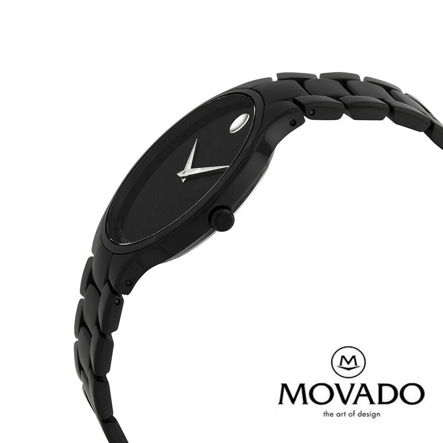 MOVADO モバードセリオ クオーツ ブラックダイヤル メンズウォッチSerio Quartz Black Dial Men's Watch