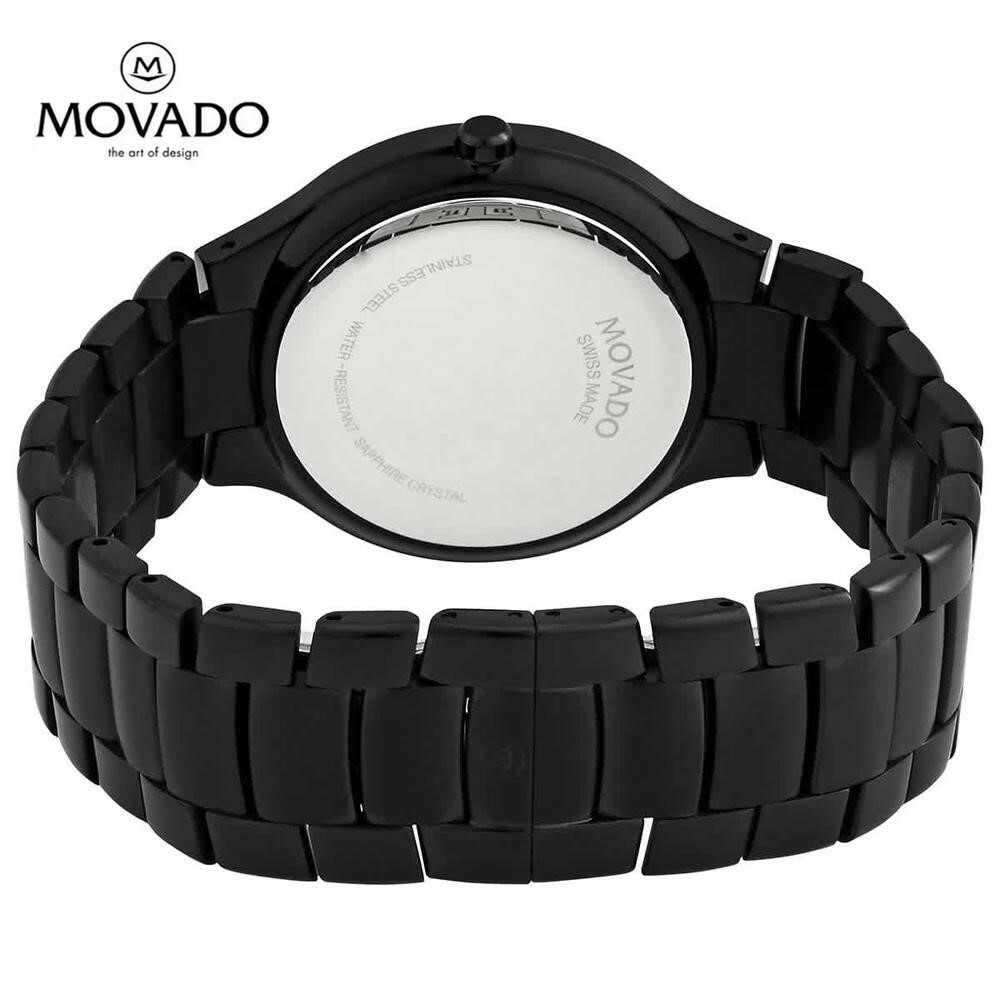MOVADO モバードセリオ クオーツ ブラックダイヤル メンズウォッチSerio Quartz Black Dial Men's Watch