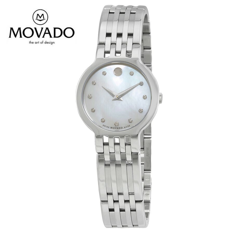 MOVADO o[h GXyT NH[c _Ch zCg }U[ Iu p[ _C fB[XEHb`Esperanza Quartz Diamond White Mother of Pearl Dial Ladies Watch