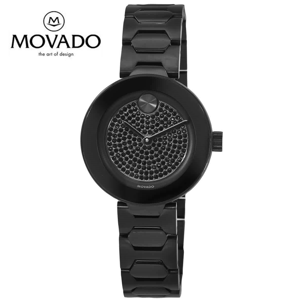 MOVADO o[h {[h NH[c ubN_C fB[XEHb`Bold Quartz Black Dial Ladies Watch