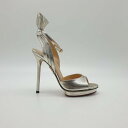 Charlotte Olympia シャーロットオリンピア ウォレス ボウバック レザー イブニング サンダル - シルバー　Wallace Bow-Back Leather Evening Sandal - Silver