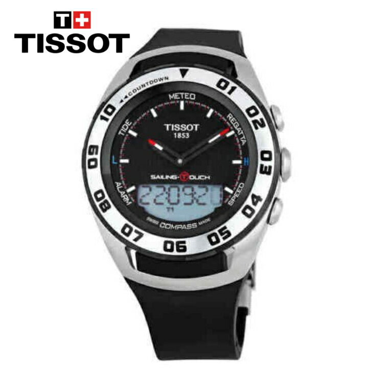 TISSOT ティソ セーリングタッチ ブラックダイヤル メンズウォッチ Sailing Touch Black Dial Men 039 s Watch