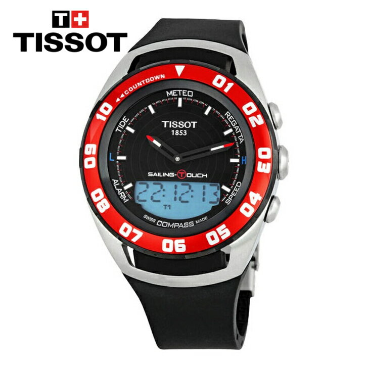 TISSOT ティソ セーリングタッチ ブラックダイヤル メンズウォッチ Sailing Touch Black Dial Men 039 s Watch