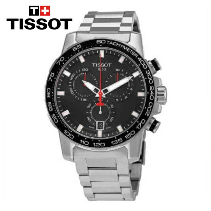 TISSOT ティソ スーパースポーツ クロノグラフ クオーツ ブラックダイヤル メンズウォッチ Supersport Chronograph Quartz Black Dial Men's Watch