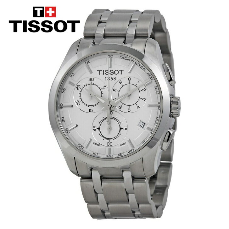 TISSOT ティソ クチュリエ シルバーダイヤル ステンレススチールメンズウォッチCouturier Silver Dial Stainless Steel Men's Watch