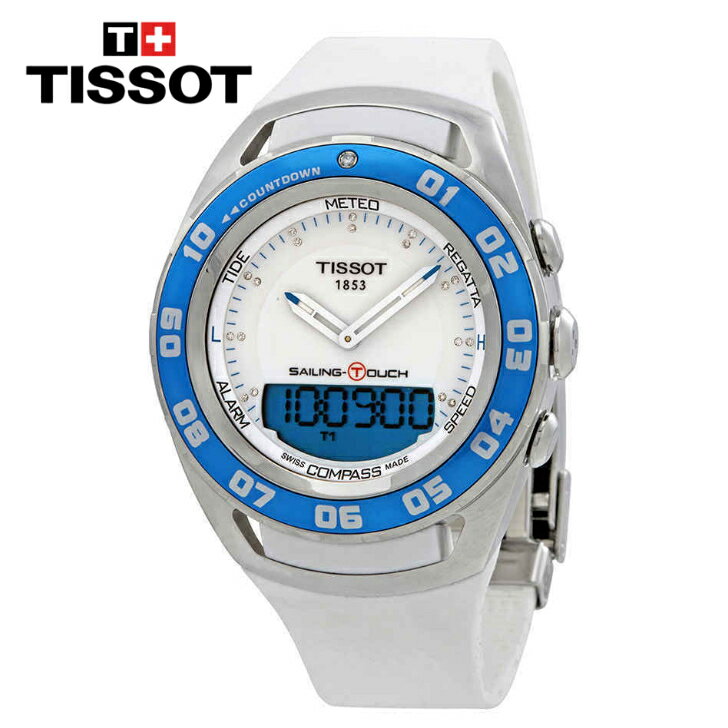 TISSOT ティソ セーリングタッチアナログデジタル文字盤ユニセックスウォッチ Sailing Touch Analog Digital Dial Unisex Watch