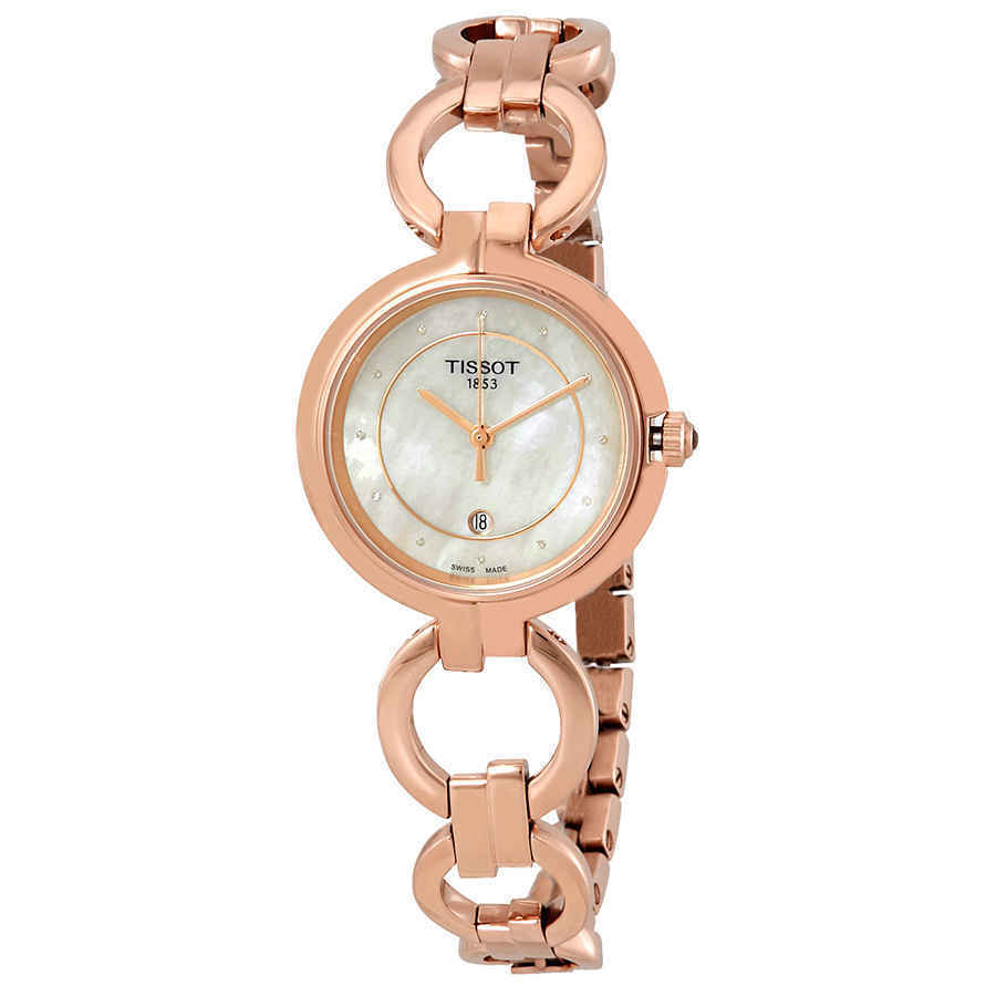 TISSOT eB\ t~S _Ch }U[ Iu p[ _C fB[XEHb` Flamingo Diamond Mother of Pearl Dial Ladies Watch