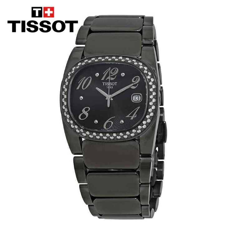 TISSOT eB\ eB[[g ubN_C ubNPVD fB[XEHb` T-Moments Black Dial Black PVD Ladies Watch