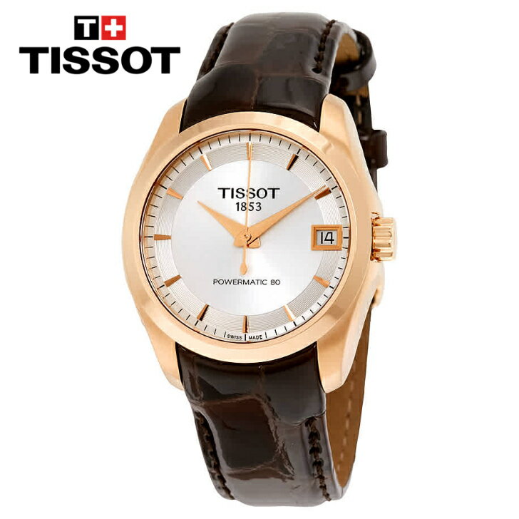 TISSOT eB\ N`G I[g}`bN Vo[_C fB[XEHb` Couturier Automatic Silver Dial Ladies Watch