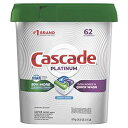 Cascade カスケード プラチナ食器洗い機用洗剤アクションパック フレッシュな香り 62個入り Platinum Dishwasher Pods, Actionpacs Dishwasher Detergent, Fresh Scent, 62 Count