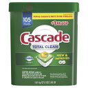 Cascade カスケード トータル クリーン アクションパック 食器洗い機用洗剤 フレッシュな香り (105 個) Total Clean ActionPacs, Dishwasher Detergent, Fresh Scent (105 Count)