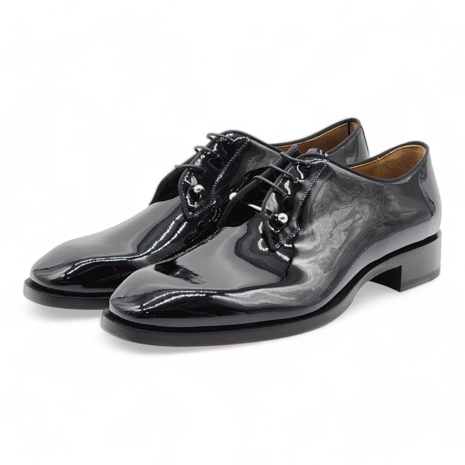 Christian Louboutin クリスチャン ルブタン シャンベリス パテントレザー タキシード ダービーシューズ Chambeliss Patent Leather Tuxedo Derby Shoes