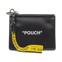 OFF-WHITE オフホワイト x virgil abloh quotes 「pouch」 フラットダブルフラットクラッチ ブラック X VIRGIL ABL...