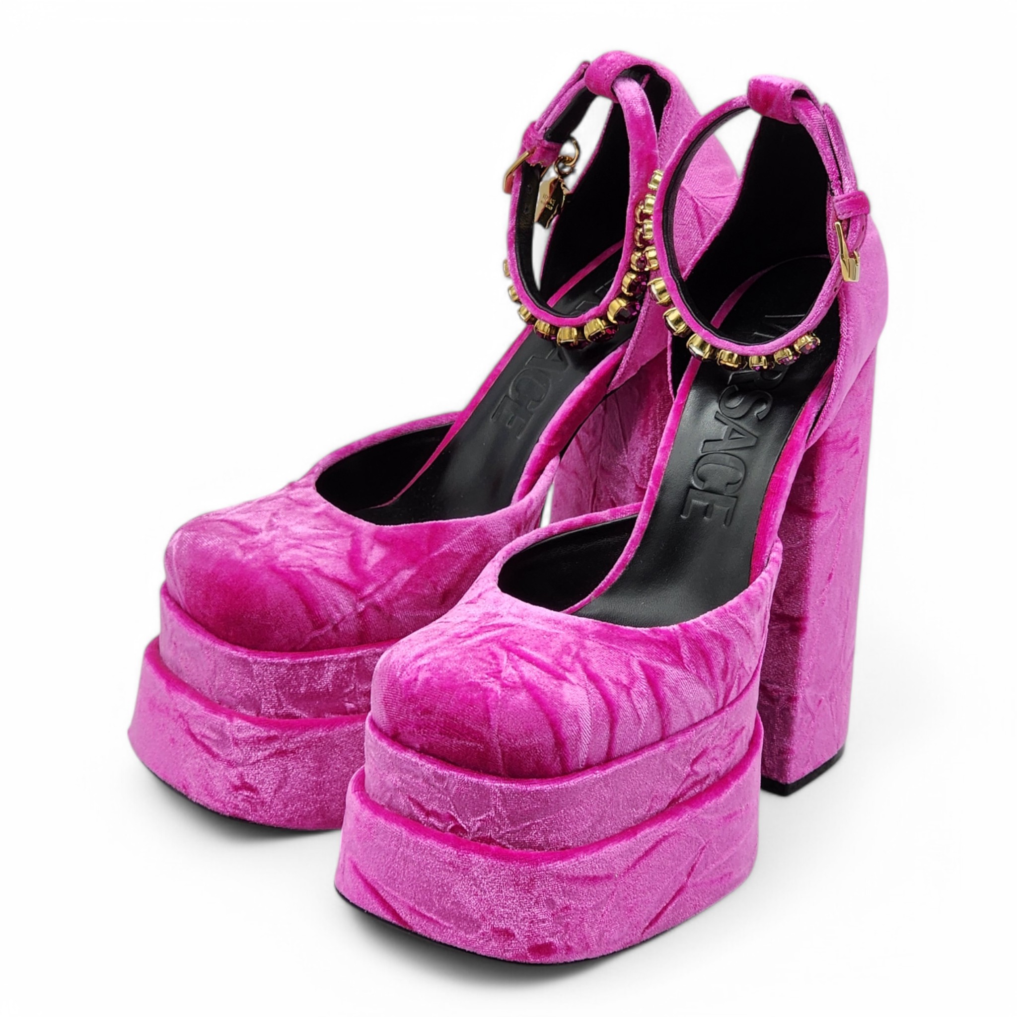 樂天商城 - Versace ヴェルサーチ Medusa Aevitas Double Platform Pumps ピンク 37