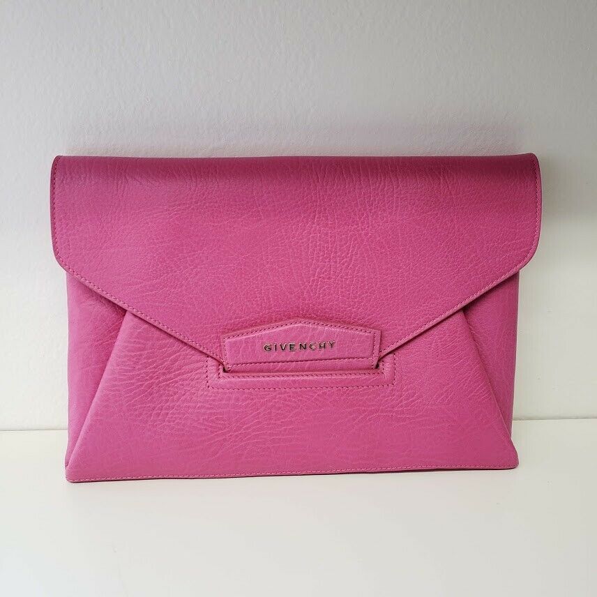 レディースバッグ, クラッチバッグ・セカンドバッグ 1,000Givenchy Antigona Textured Leather Clutch Bag Pink