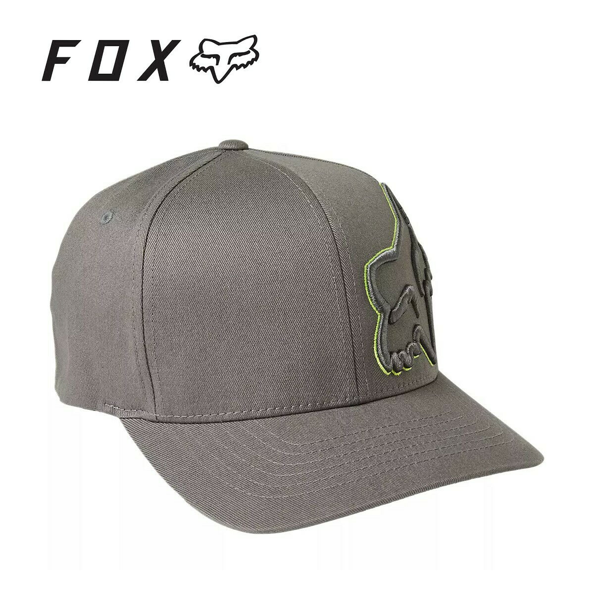 FOX RACING フォックスレーシング エピスコープ フレックスフィット ハット グレー/イエロー EPISCOPE FLEXFIT HAT Grey/Yellow