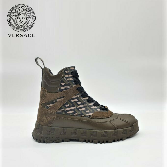 Versace ヴェルサーチェ ラ グレカ シグネチャー ブーツ La Greca Signature Boots