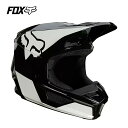 FOX RACING フォックスレーシング ユース V1 REVN ヘルメット ブラック/ホワイト YOUTH V1 REVN HELMET Black/Whi...