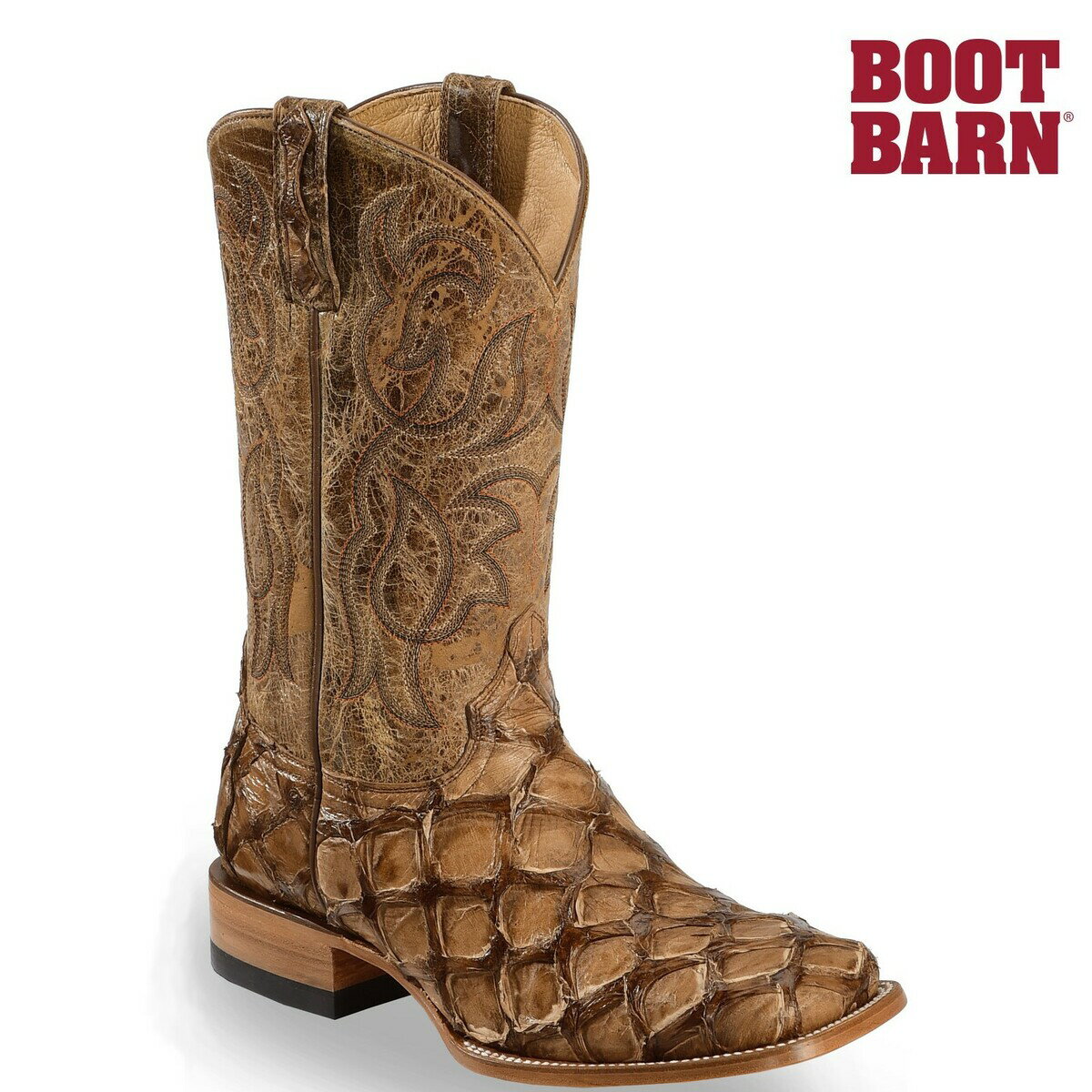 BOOT BARN ブートバーン コディ ジェームズ メンズ ピラルクー エキゾチック ブーツ ブロード スクエア ブラウン CODY JAMES MEN'S PIRARUCU EXOTIC BOOTS BROAD SQUARE BROWN