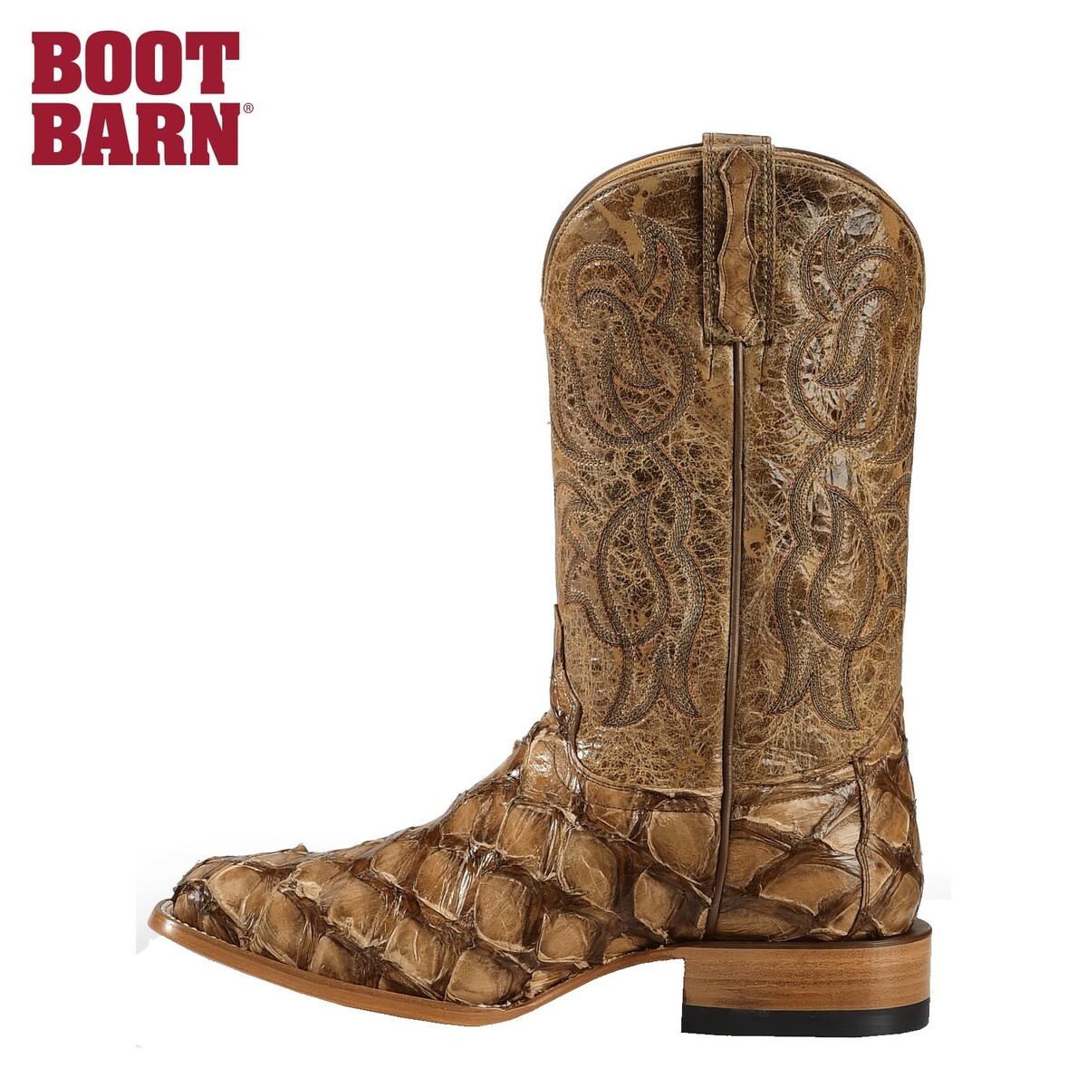 BOOT BARN �֡��ȥС��� ���ǥ� �������ॺ ��� �ԥ�륯�� ���������å� �֡��� �֥����� �������� �֥饦�� CODY JAMES MEN'S PIRARUCU EXOTIC BOOTS BROAD SQUARE BROWN