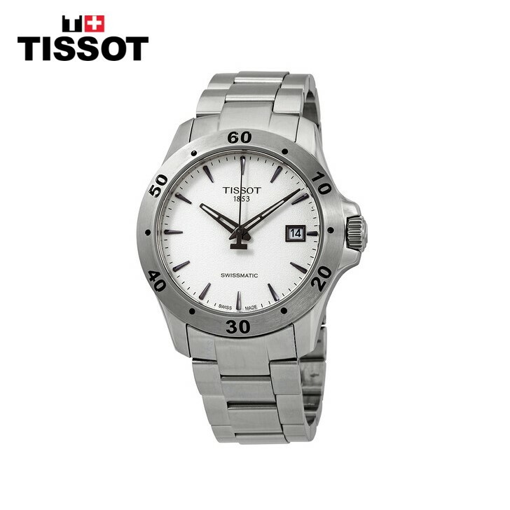 TISSOT ティソ V8 オートマチック ホワイト ダイヤル メンズ 腕時計 V8 Automatic White Dial Men 039 s Watch