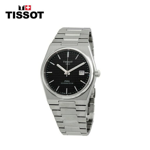 TISSOT ティソ PRX パワーマティック 80 オートマチック ブラック ダイヤル メンズ 腕時計 PRX Powermatic 80 Automatic Black Dial Men's Watch TISSOT ティソ PRX パワーマティック 80 オートマチック ブラック ダイヤル メンズ 腕時計 PRX Powermatic 80 Automatic Black Dial Men's Watch