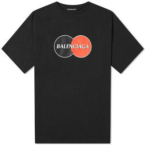 BALENCIAGA バレンシアガ メンズ クレジットカード ロゴ コットン Tシャツ ブラック Oversized Uniform Logo Cotton T-shirt Black