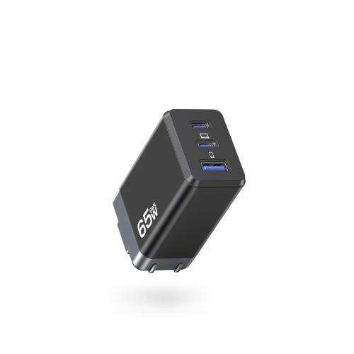 PD 充電器 65w [業界超軽量・超小型] type-c usb 三台同時充電 急速充電器 超低温 GaNIII技術 タイプc iphone 3ポート LED指示灯 携帯充電器 アイフォン コンパクト suchidol スマホ充電器 卓上の簡潔化 コンセント usb-c 折りたたみ式プラグ 出張・旅行に最適 acアダプター