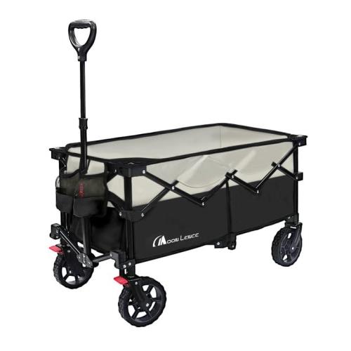 MOON LENCE ブレーキ付き キャリーワゴン 折りたたみキャリーカート 超コンパクト大容量135L 耐荷重130..