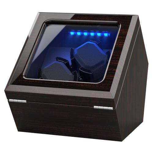 INCLAKE ワインディングマシーン 2本巻き上げ 腕時計自動巻き器 ウォッチワインダー 時計ケース 腕時計..