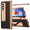 Miimall Galaxy Z Fold 4 SCG16/SC-55C専用ケース Galaxy Z Fold 4 SCG16 フイルム Sペン収納機能 ペン付き(※非Sペン) PUレザー 高級 マグネチックスタンド ギャラクシー Z Fold 4 カバー 全面保護ケース スタンド機能 PC材料 軽量 防衝撃 Z Fold 4カバー フイルム(ブラッ