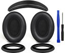 SOULWIT イヤーパッド + ヘッドバンド + イヤーパッドカバー Bose QuietComfort 15 (QC15)/QuietComfort 2 (QC 2) 用 ヘッドセット 交換 キット ヘッドホン 替え パッド 劣化防止 クッション (ブラック)