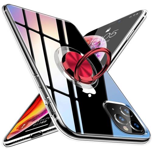 KUJQOC iPhone 11 Pro ケース リング付き 衝撃防止 全面保護 耐衝撃 指紋防止 スタンド機能 TPU アイフォン11 pro ケース 落下防止 薄型 超耐久 スクラッチ防止 着脱しやす 擦り傷防止 取り出し易い 携帯カバー レッド KC24-3 KUJQOC iPhone 11 Pro ケース リング付き 衝撃防止 全面保護 耐衝撃 指紋防止 スタンド機能 TPU アイフォン11 pro ケース 落下防止 薄型 超耐久 スクラッチ防止 着脱しやす 擦り傷防止 取り出し易い 携帯カバー レッド KC24-3