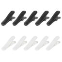 XSAJU イヤホンクリップ 10個セット ケーブルクリップ イヤホンが絡まない ヘッドホンマイククリップ (黒5個,白5個)