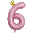 LEISURE CLUB誕生日 数字バルーン 数字6 40インチ ピンク 風船 セット バースデー パーティー バースデー デコレーション セット きらきら風船 パーティー お祝い 結婚式 記念日 お祝い 誕生日 飾り付け (ピンク, 6)