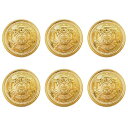 サムコス ボタン 6個セット ブレザー用 ブレザーボタン DIY 手芸 軽量 修理交換 洋服用 (D)