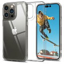 Spigen iPhone14 Proケース クリア ストラップホール付き 9H 背面 強化ガラス 黄変なし 三層構造 米軍MIL規格 耐衝撃 衝撃吸収 tpuバンパー 四隅滑り止め カメラ保護 クォーツ・ハイブリッド ACS04974 (クリスタル・クリア)