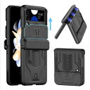 Miimall Galaxy Z Flip 4 SCG17/SC-54C 専用 ケース マグネチック ギャラクシー Z Flip 4 SCG17/SC-54C カバー 全面保護ケース 擦り傷防止 PC材料 軽量 防衝撃 ギャラクシー Z Flip 4 保護カバー(ブラック)